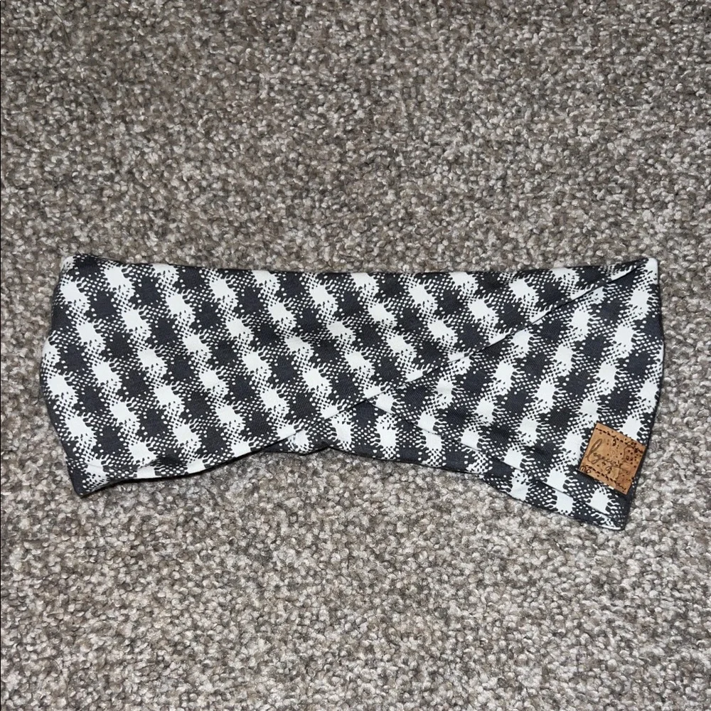 Black and White‎ Checkered Headband